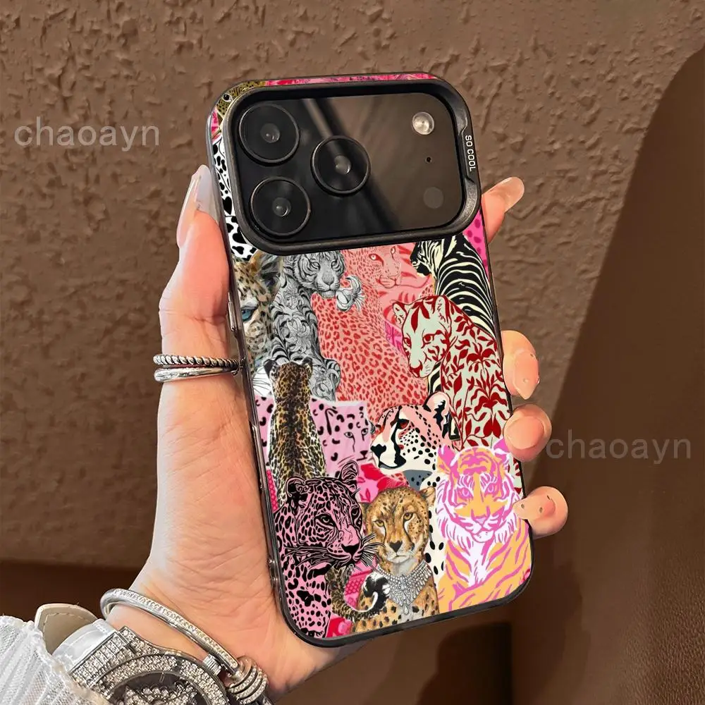 

Screen full of leopards Phone Case case for iPhone17 16 15 14 13 12 11 Pro/ Max/Plus shock-proof rear cover anti-fingerprint