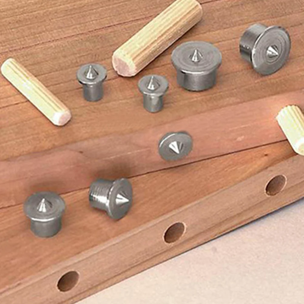 

2 Sets Steel Dowel Pin Alignment Tool Center Transfer Plugs For Woodworking Furniture Rustproof Wood Marker Assortment