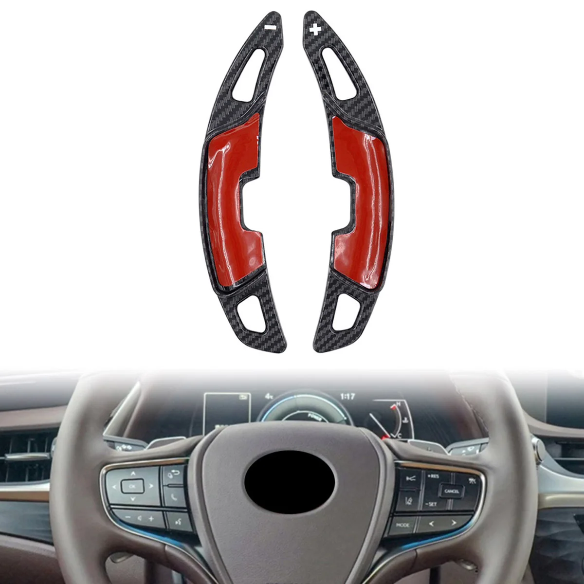 1 Pair Car Steering Wheel Shift Paddle Shifter Extension for Lexus ES200 ES260 ES300H 2018-2021