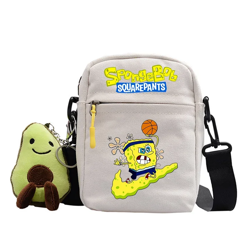 SpongeBob SquarePants Crossbody Bag Patrick Star Small Square Packets with Cute Little Pendant Fashion Casual Shoulder Bags Gift