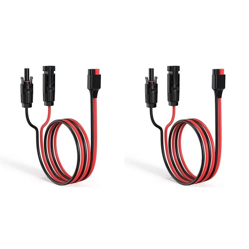 ABNR 2Pcs 1.5M/5FT 14AWG Solar Panel Cable For Anderson For Dokio ALLPOWERS Jackery Goal Zero Solar Panel And Power Station.