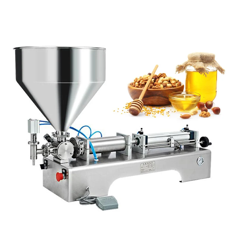 

Horizontal Pneumatic Filling Machine For Olive Oil Peanut Butter Ketchup Chili Sauce Precision Filling Machine