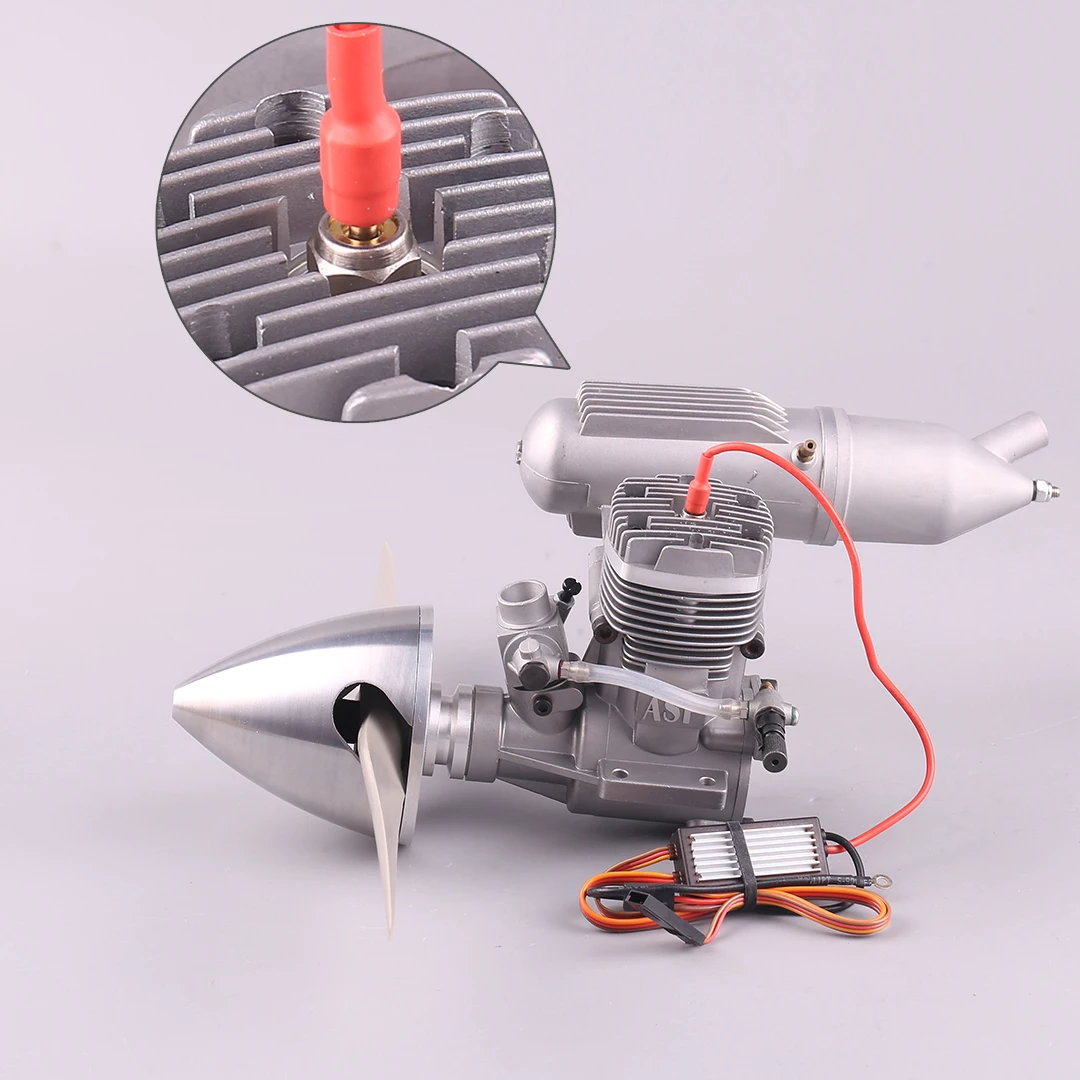 محرك ASP S61A/S61AII ثنائي الأشواط يعمل بالميثانول، يعمل بالزيت، 61 مرحلة، لنماذج الطائرات ذات الأجنحة الثابتة التي يتم التحكم بها عن بعد