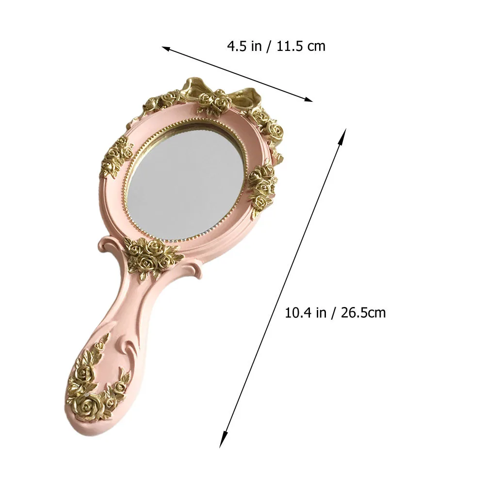 1Pcs Handheld Makeup Mirror High Quality Scratch Resistant Compact Design Exquisite Gift for Women Daily Use Handheld Mirror