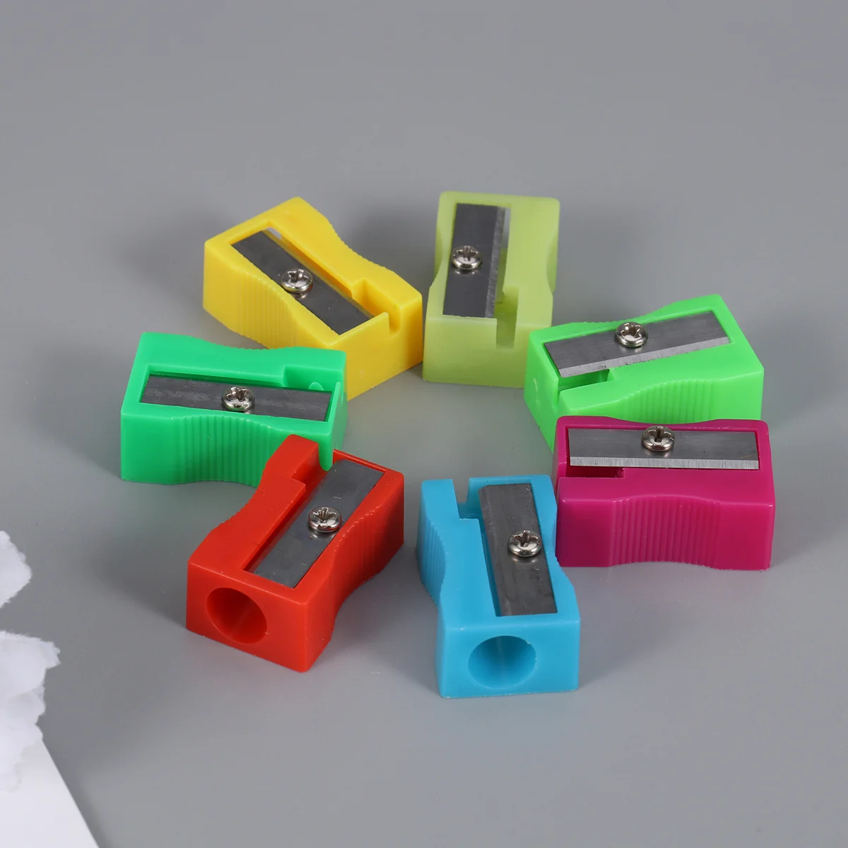 Hand Held Lápis Sharpener para Crianças, Mini Rolo Pequeno, Sobrancelha Handheld Student, 72 Pcs