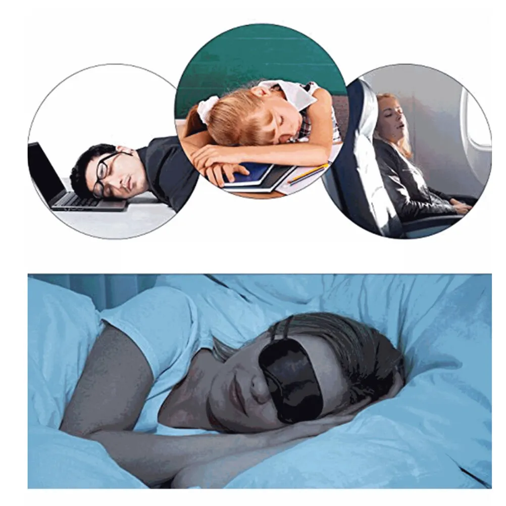 15Pcs Washable Polyester Eye Mask Blackout Sleep Aid for Men Women Kids Portable Light Blocking Eyeshade Blindfold Travel Home