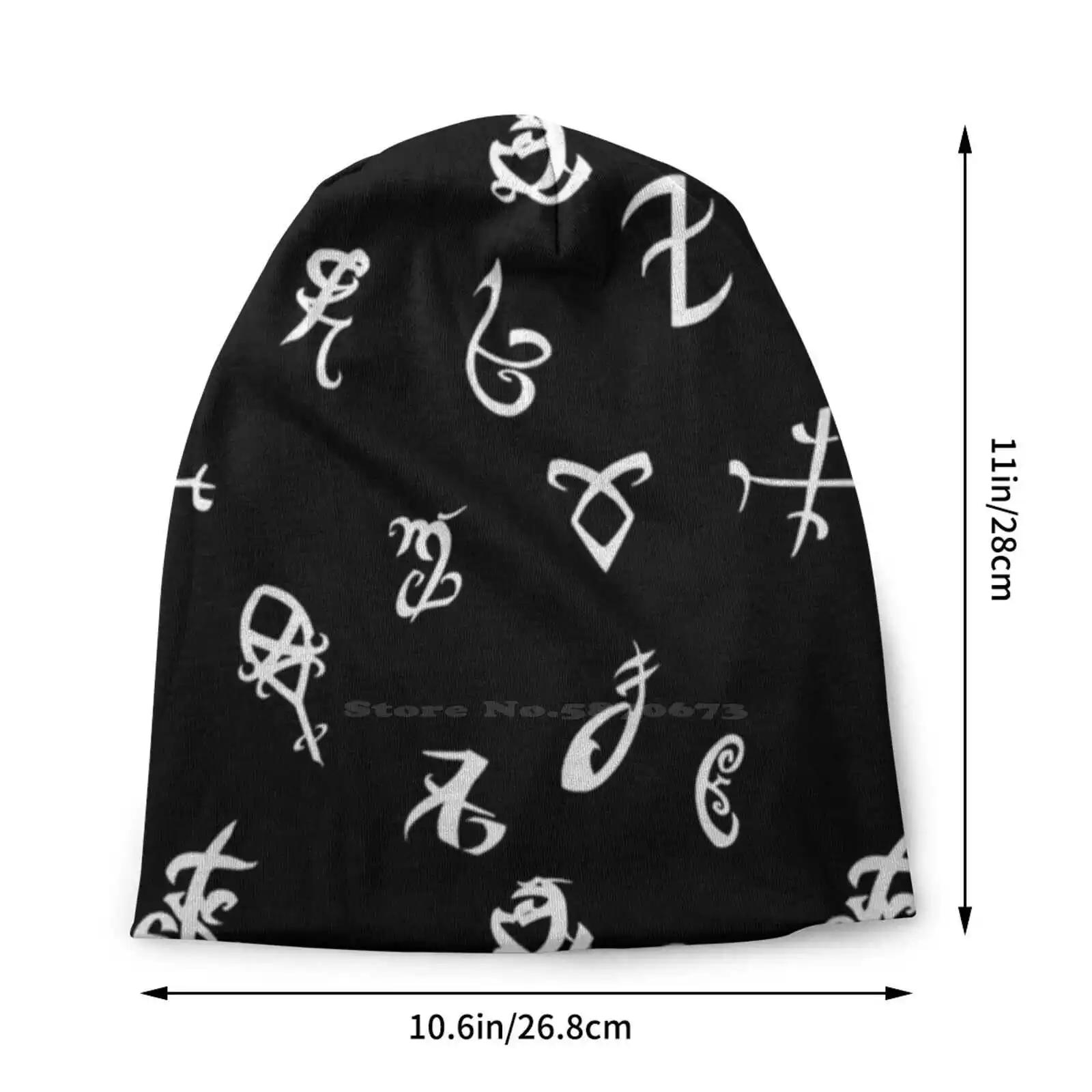 Shadowhunters Runes B&w Knitted Hat Warm Beanie Outdoor Caps Shadowhunters The Mortal Instruments Clare City Of Bones Lily