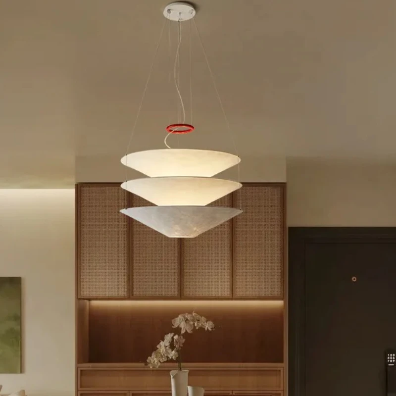 Nordic Minimalist Dupont Papier Wabi Sabi Kronleuchter Wohnzimmer Esszimmer Schlafzimmer Anhänger Lampe Restaurant Hängen Leuchte