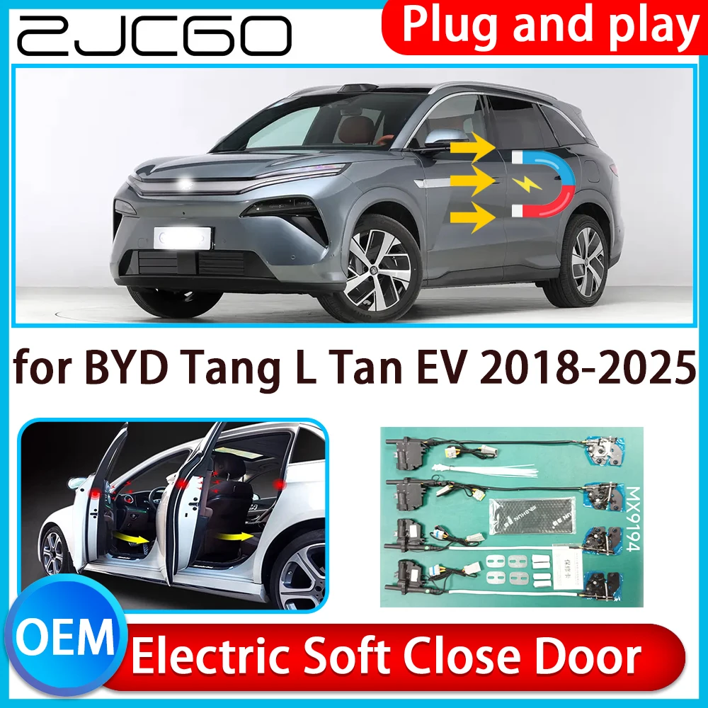 

ZCJGO for BYD Tang L Tan EV 2018-2025 Auto Pull Car Soft Close Kit Door Power Latch Electric Door Catch Soft Closing Assist