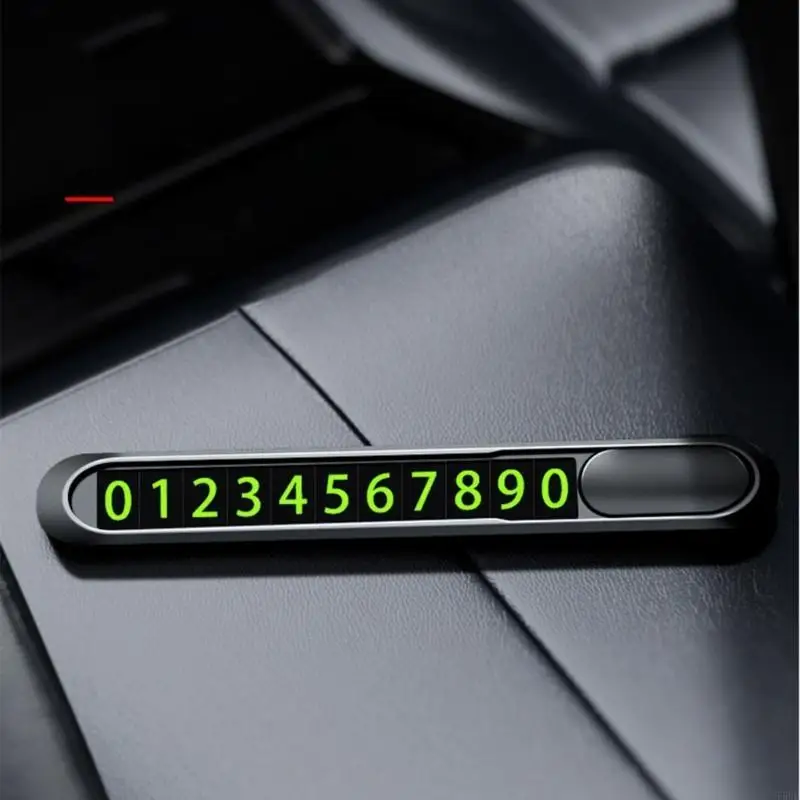 T5UB سيارة مؤقتة بطاقة وقوف السيارات لاصق لاصق السيارات الداخلية الملحقات العالمية لوحة الرقم لوحة الهاتف #4