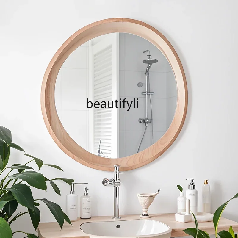 

YA17 French retro makeup mirror wall-mounted bathroom mirror American porch background wall restaurant decorative mirror