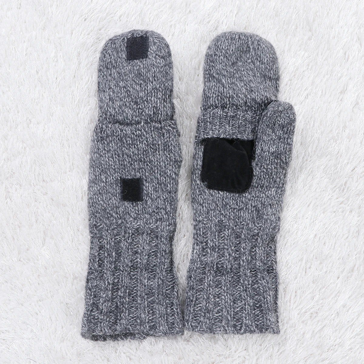 

Fingerless Mittens Winter Gloves Thick Knitting Half Fitness Warm Gym