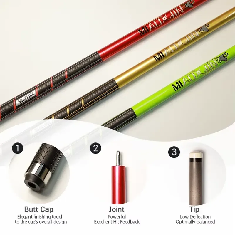Hot Sale Professional Carbon Fiber 13mm Jump Cue Original Factory Snooker & Billiard Cue Stick Billiard Clubs