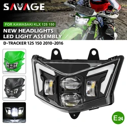 New E24 Headlight Assembly For KAWASAKI KLX250 KLX150 D-Tracker 125 KLX 150 Dirt Bike Motocross Racing LED Light Head Lamp DRL