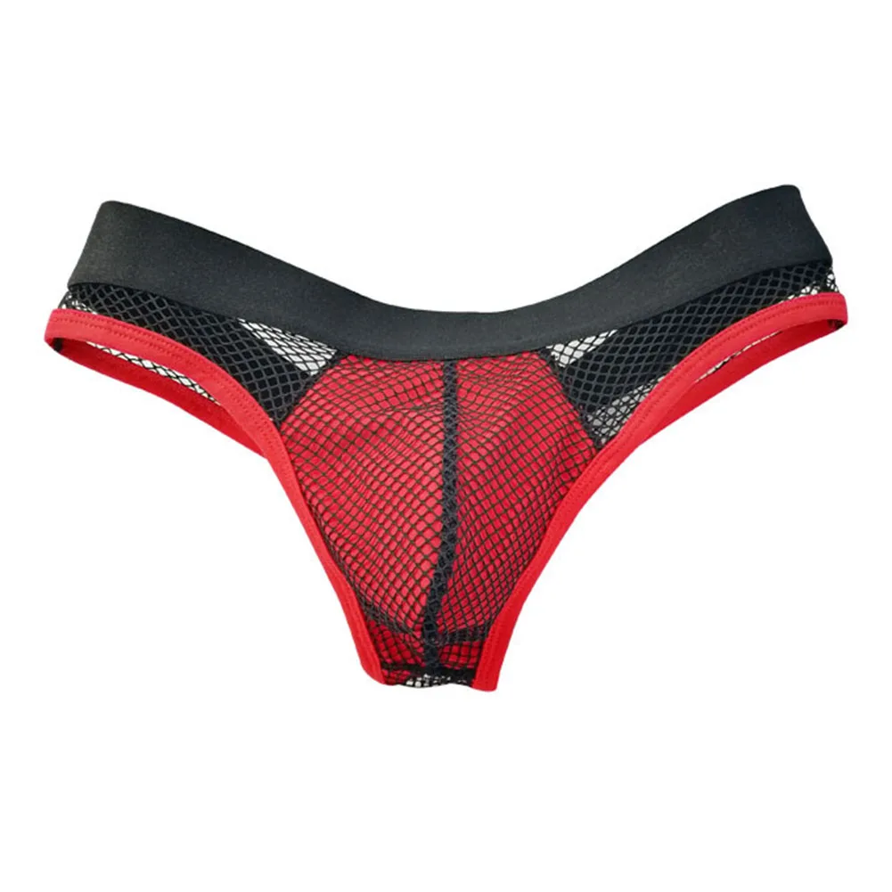 Men Mesh See Through Breathable Bikini Pouch Underwear Sexy Accessories Hot Underpant Panties Thong G-String T-Back Hot Lingiere