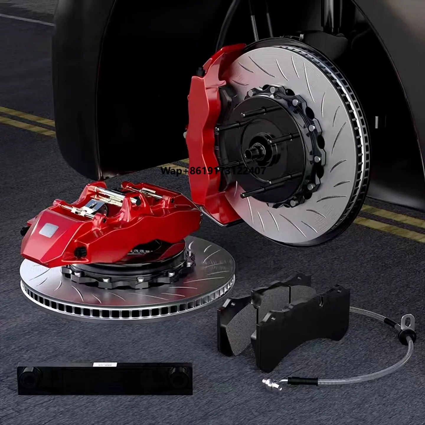 

For VW AmarokNavara Ranger BYD Shark 6 Custom 19 Inch Car Rim Rear Big Brake Kit 4 Piston Caliper