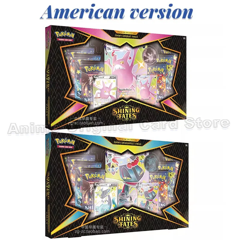 American Version Genuine Pokemon PTCG Card SS4.5 Crobat English Dragapult Gift Box Large Card