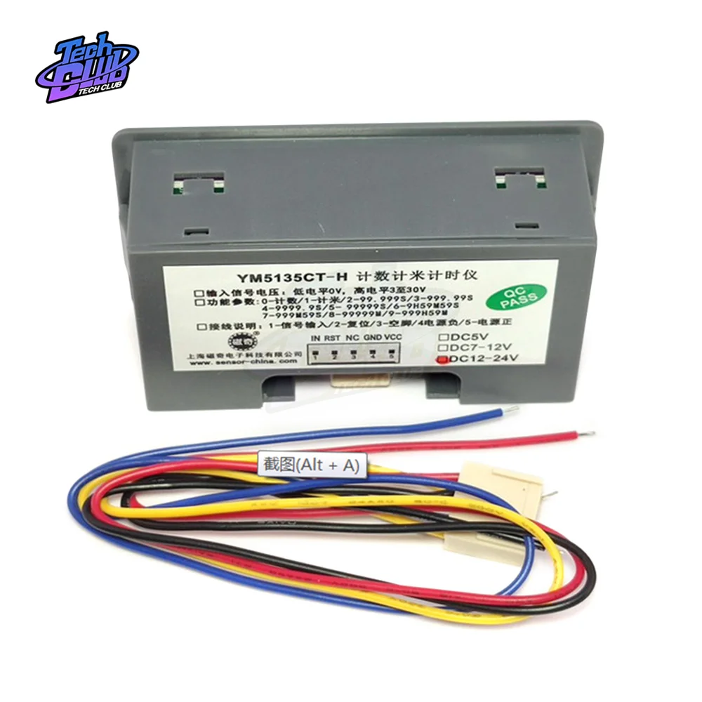 5 Bit LED Digital Panel Display Counter Frequency Reversible Counter Meter Count Time for Industrial Tools