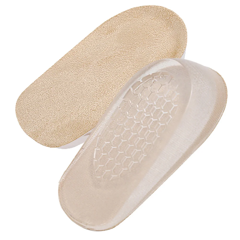 

2Cm Height Increase Half Insoles Forefoot Cushion Pad Inserts Anti-Slip Invisibility Foot Cushions For All Day