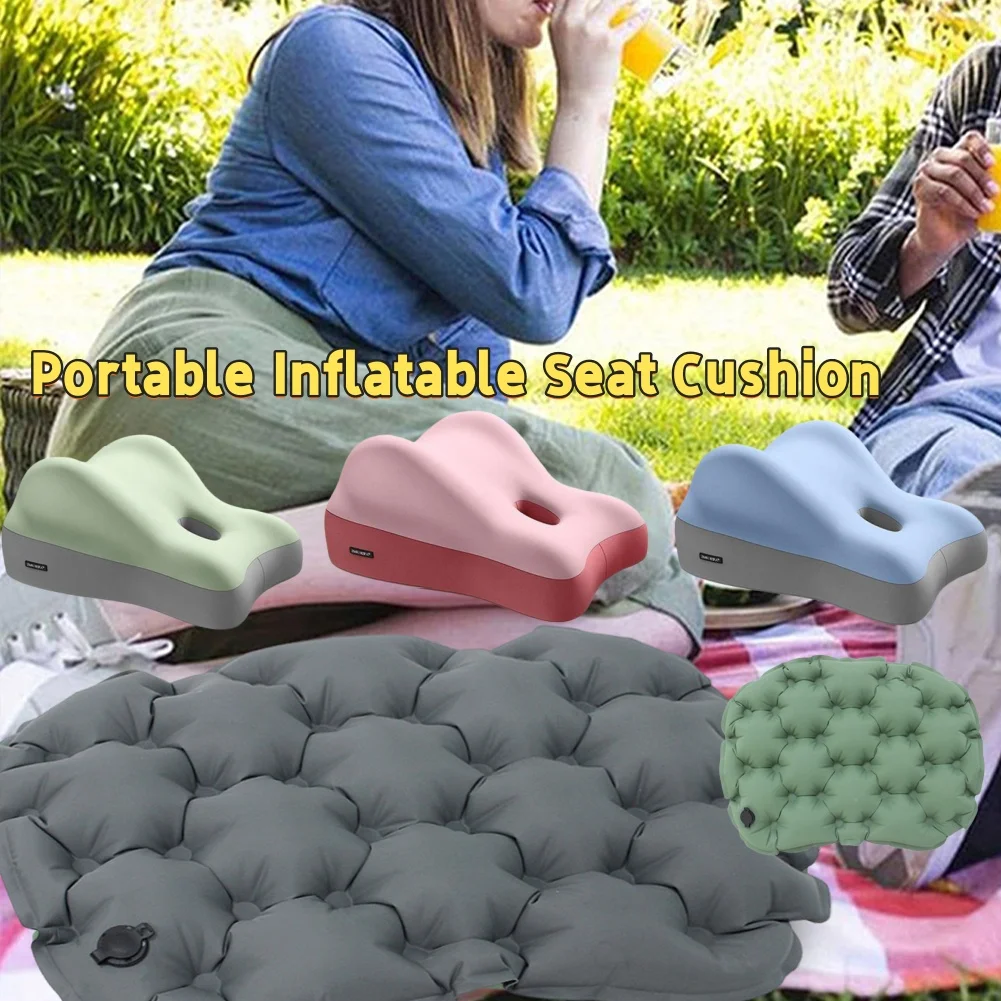 

Портативная надувная подушка для сиденья, дорожная воздушная подушка для сидения, подушка для пары, клиновая подушка, коврик для стула для кемпинга, для уличной домашней кровати
