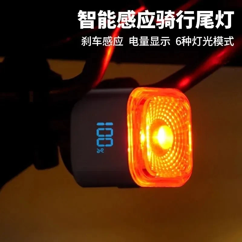 For Captain Tas Bicycle Tail Light Smart Sensor LED Rear Lamp for Mountain Road Bike Night Riding Safety Cycling Accessories
