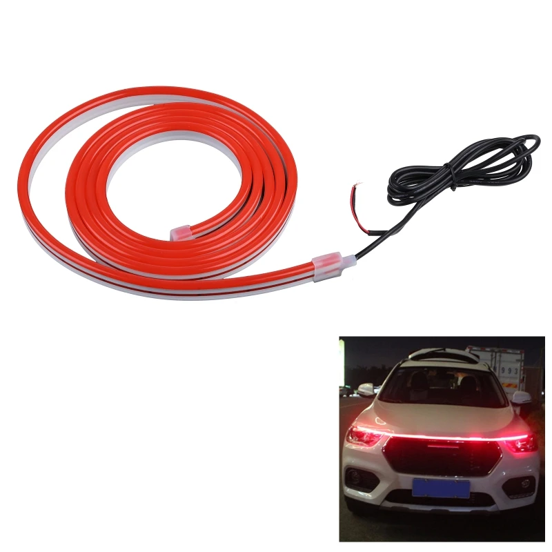 180cm Length Waterproof Car Hood LED Light Strip Auto Daytime Running Light Through-type Front Headlight