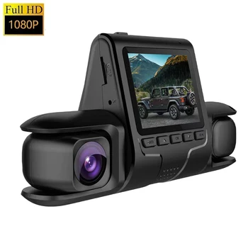 3 Camera Lens Car DVR HD 1080P Dash Camera IR Night Vision 3-Channel Dash Cam Video Recorder Loop Recording 24H Parking Monitor