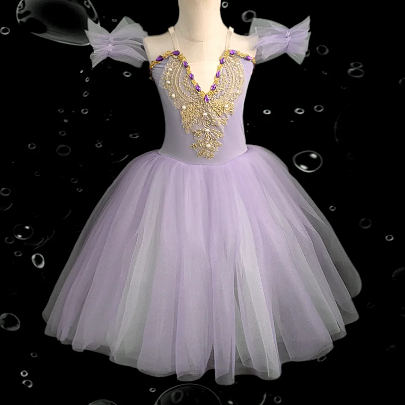 Children\'s ballet skirt, girls\' dance skirt, ballet dancer costume, school dance program, stage collective performance costume