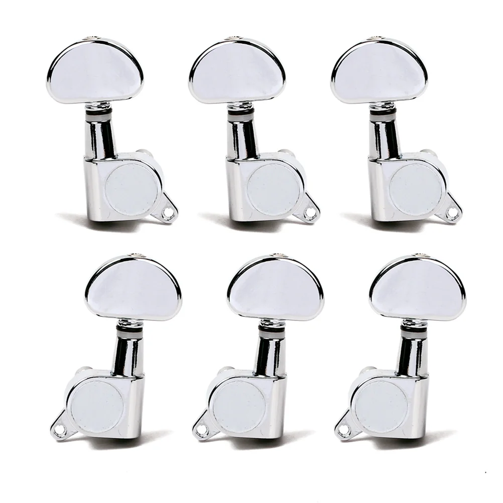 

6Pcs Guitar Tuning Pegs Machine Heads Set 3l3r Sealed Metal for Acoustic Electric Guitar Includes Mounting Screws Bushings Bass
