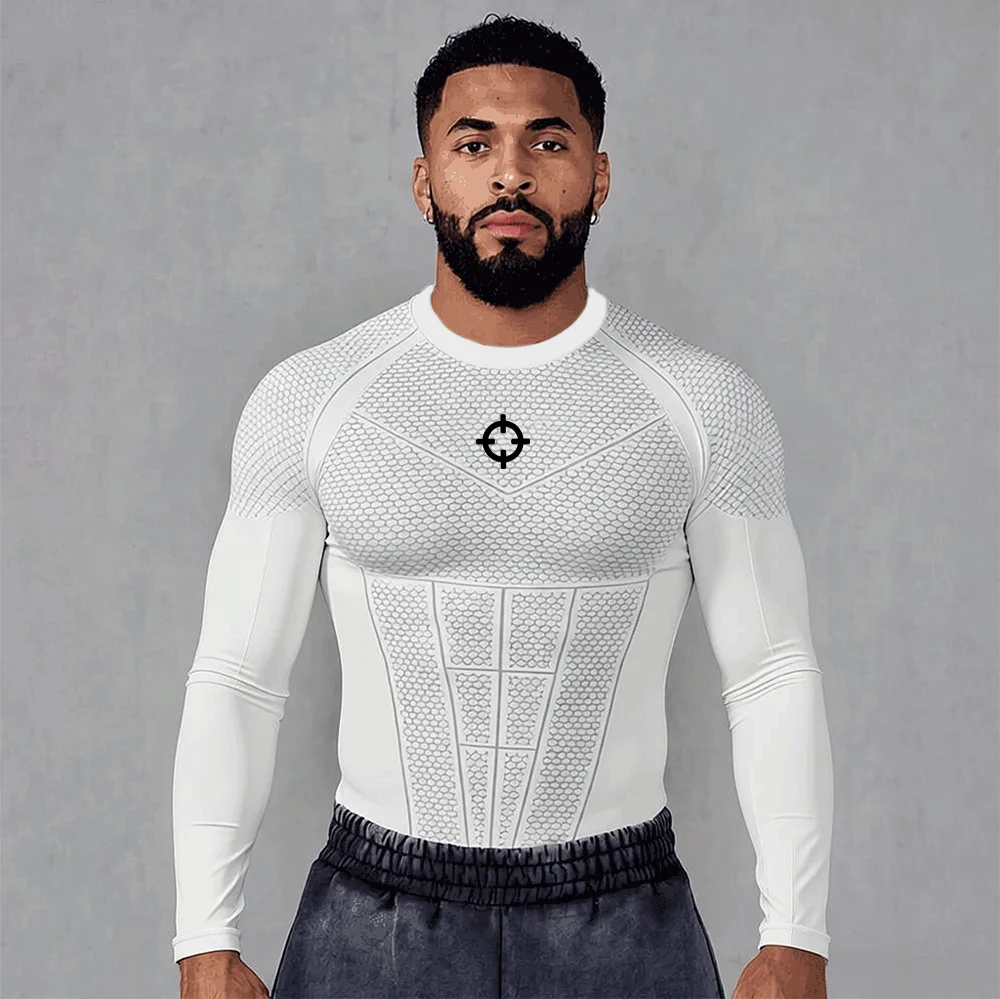 Men'S TShirt Sleeved Tight Fitting T Shirt Running Outdoor T-Shirt Training Sports Top Quick Drying Tees Tops
