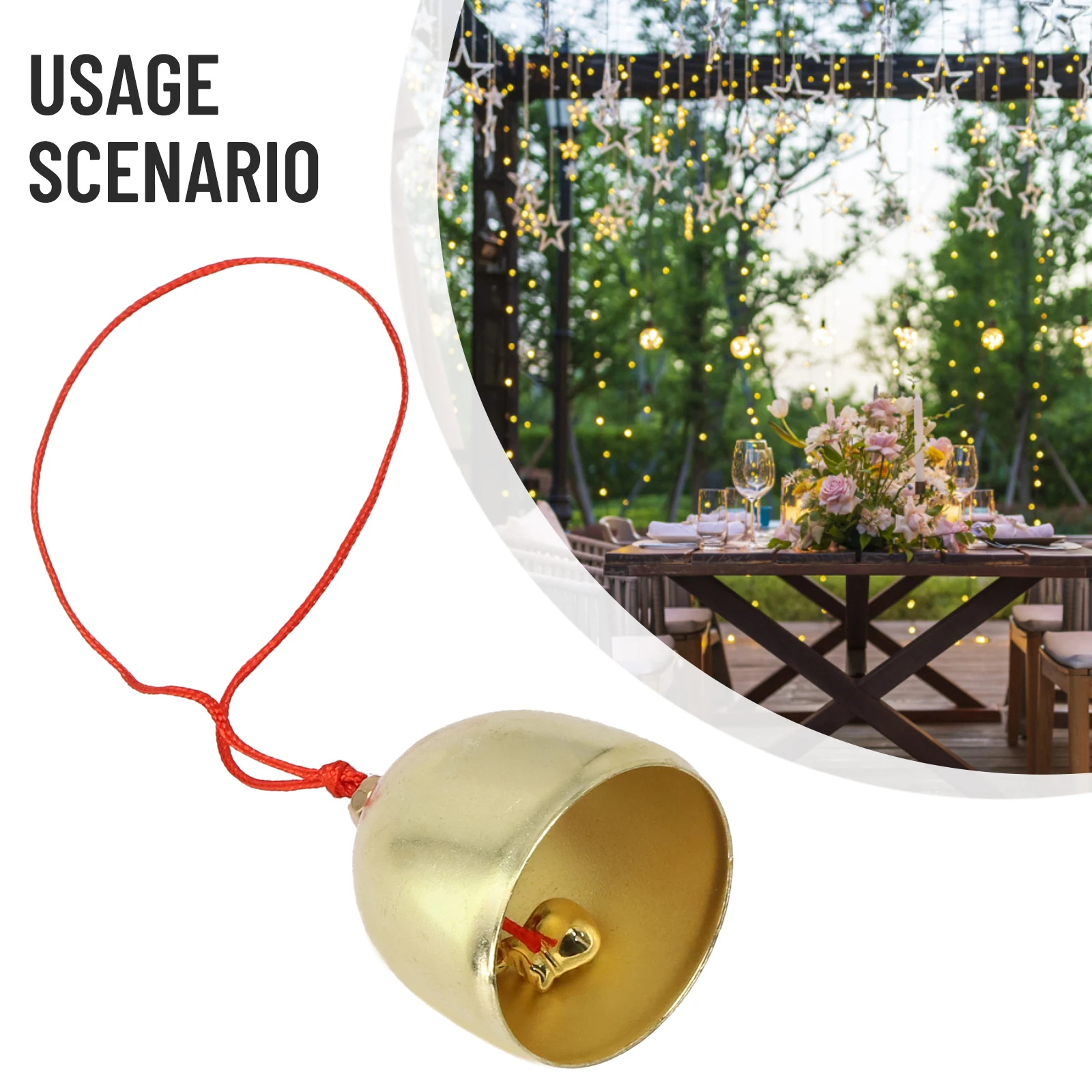 Festive Alloy Wind Chime Pendant, Make Your Home Vibrant and Lively, Great for Christmas and Wedding Decorations