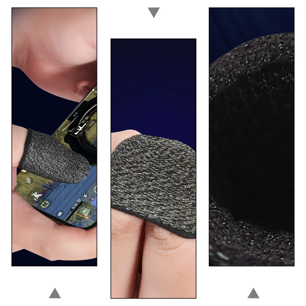 

10 Pcs Controller Finger Cots Touch Fiber Covers Protection for Tips Breathable