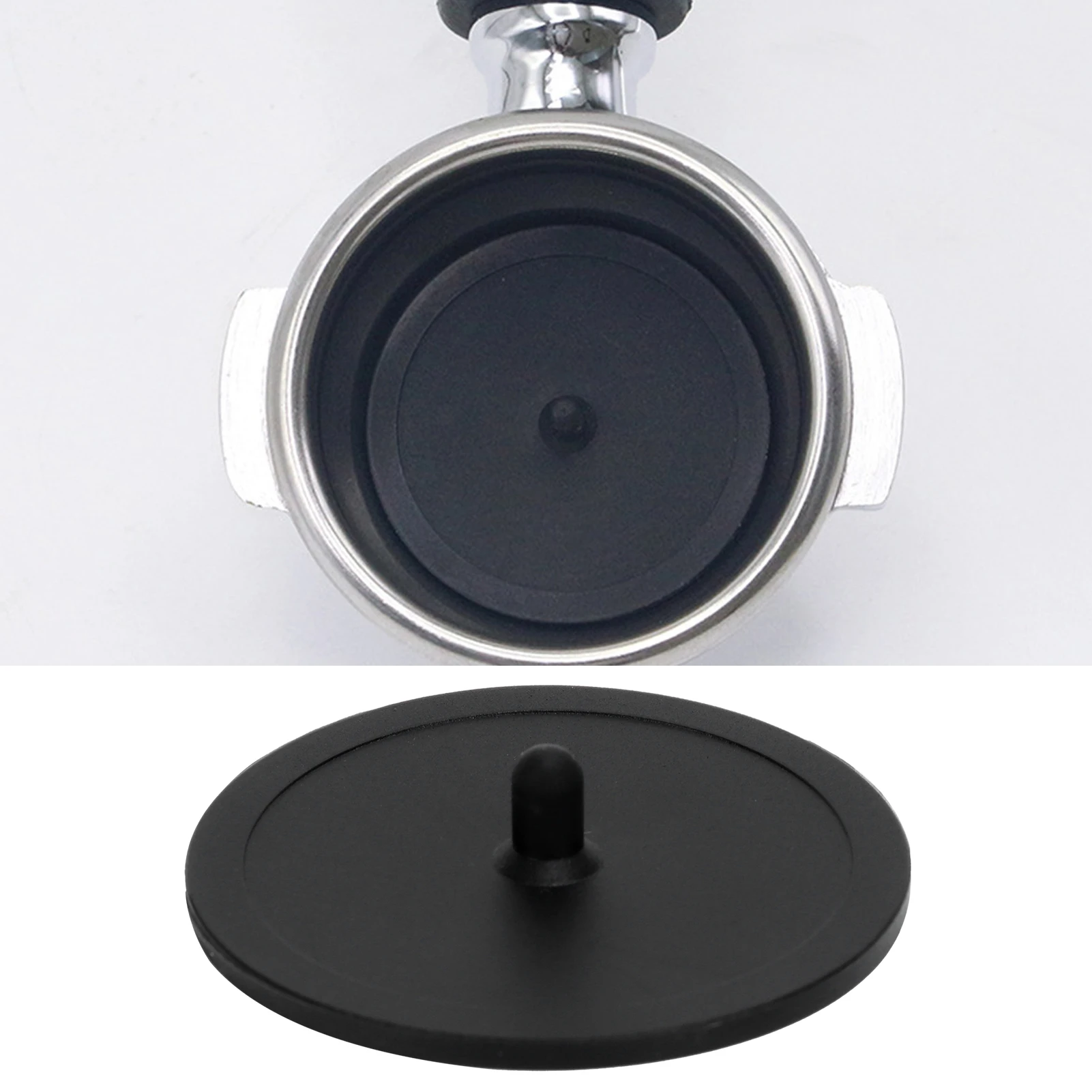 Backflush Filter Backflush Disk Blind Filter Rubber Backflush Disk for Semi-Automatic Coffee Machine Portafilter Cleaning Tool