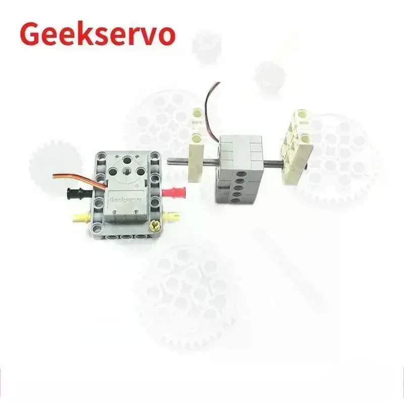 Geekservo 0.7/2KG Torque 360° Continuous Rotation Red/Gray Servo Dual Shaft Programmable Motor for Legoeds Arduino Microbit MOC