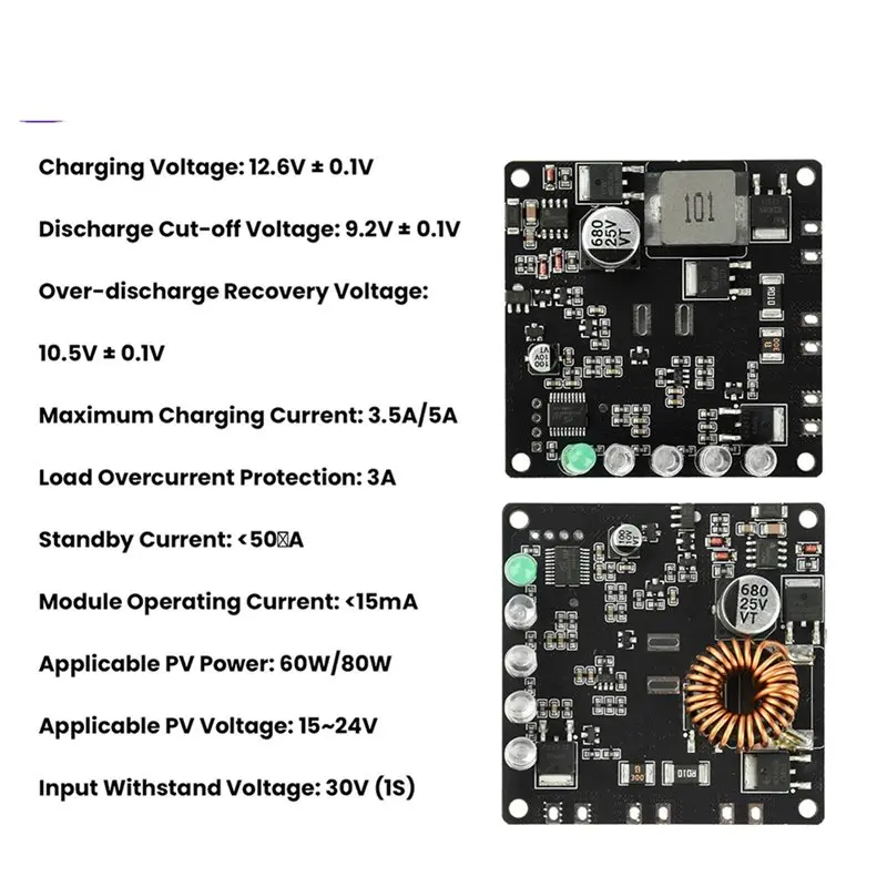 [LXYA68Z!] MPPT For Solar Charge Controller With Overcharge Prevention For Solar Panel 60W 80W 3S Lithium Battery Protection Mod