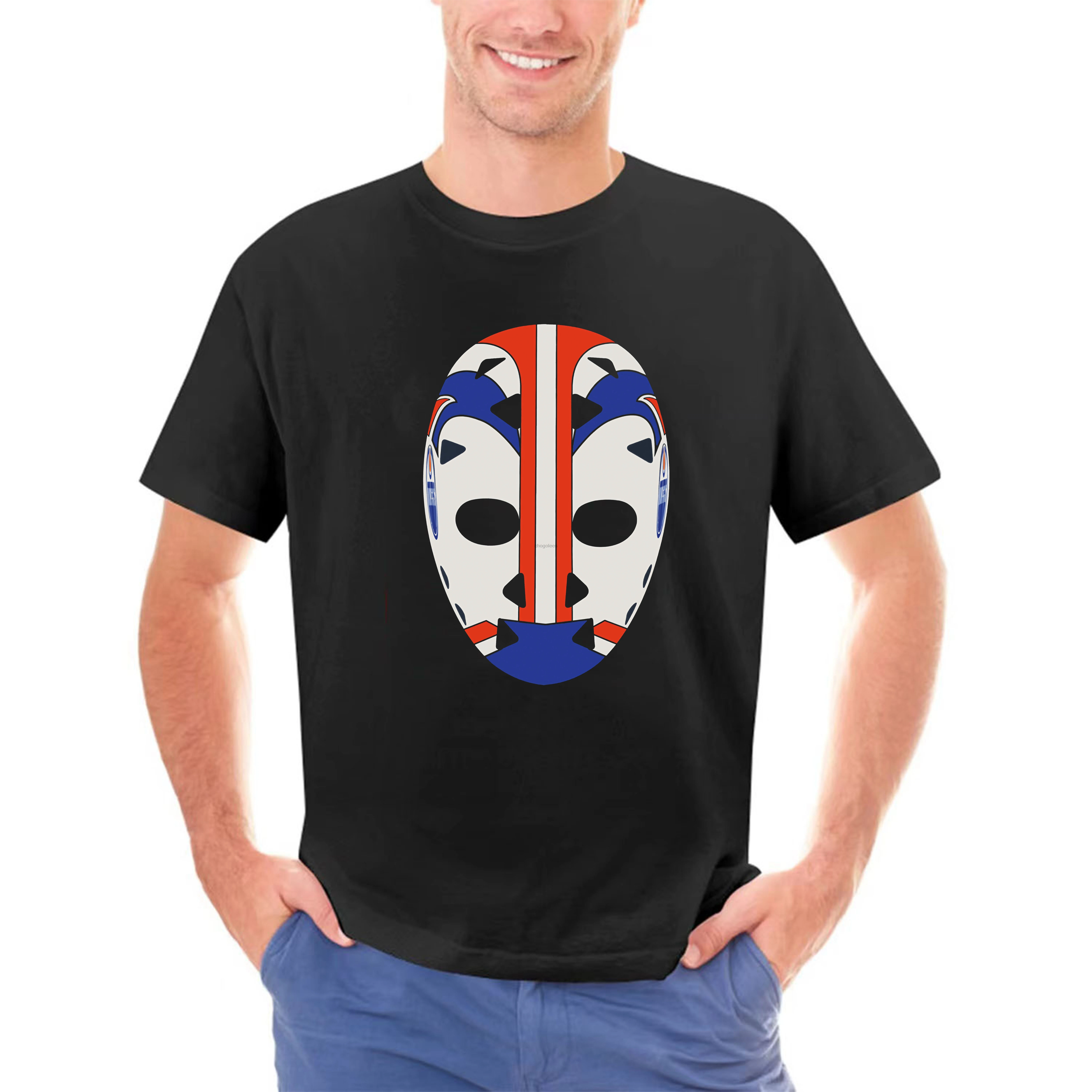 Grant Fuhr Retro Goalie Mask Edmonton Hockey Gretzky Alberta  Cool Casual pride t shirt men Unisex New Fashion tshirt