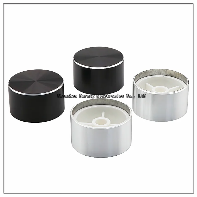 30×17 aluminum-plastic knob cap Potentiometer encoder cap Power amplifier volume/Electronic instrument switch cap plum shaft 6MM
