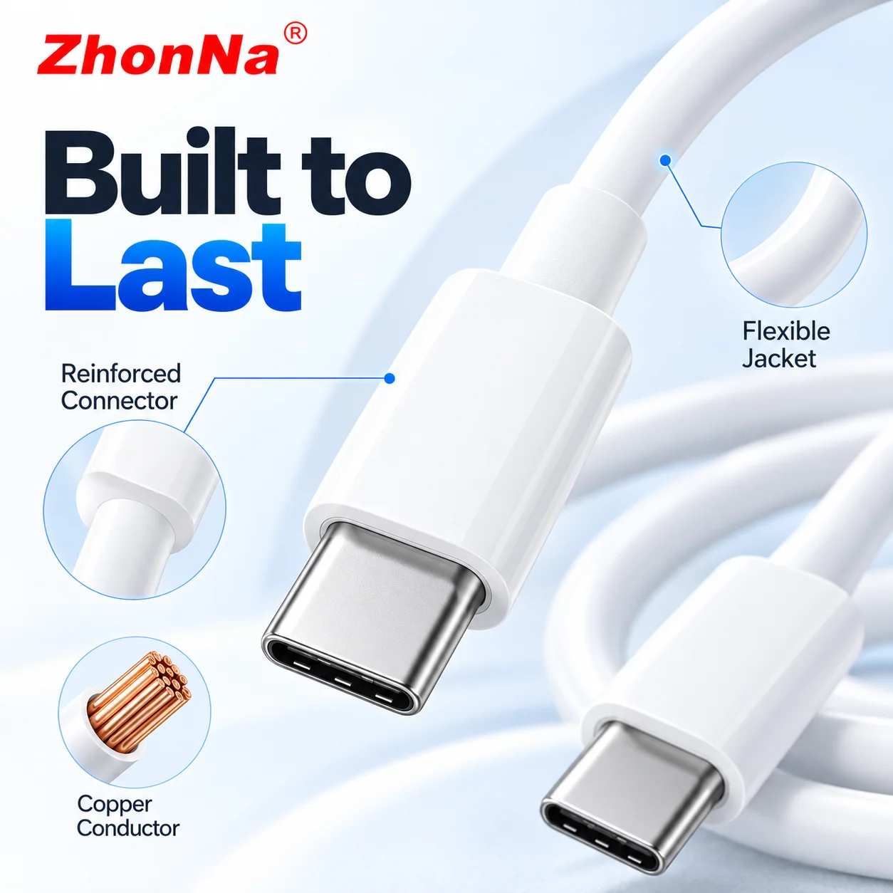 ZhonNa Type-C 25W Fast Charger Data Cable Adapter for Samsung S22 S21 S20 Note20/10 Tool Instrument Parts Accessories