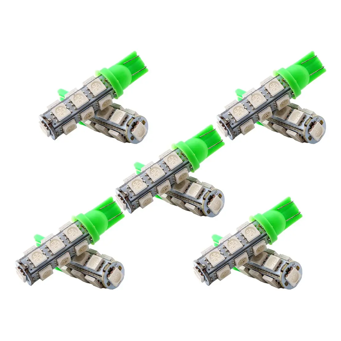 

10Pcs T10 5050 W5W 13SMD LED Light Lamp Bulb 12V 5W for RV Camper Car 193 194 2821 921 922 158 160 161 161B 168 168A 912 Green