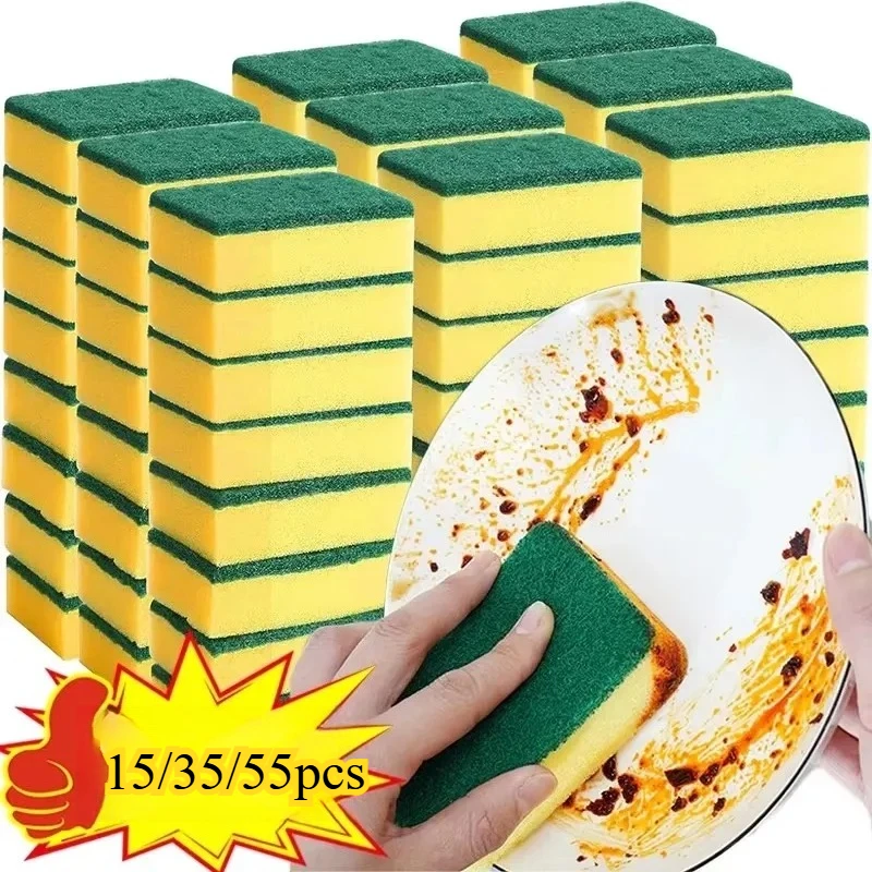 Highly Absorbent Double-Sided Sponge Magic Cleaning Pot Rust Sponge Cleaning Brush Kitchen Cleaning Tool