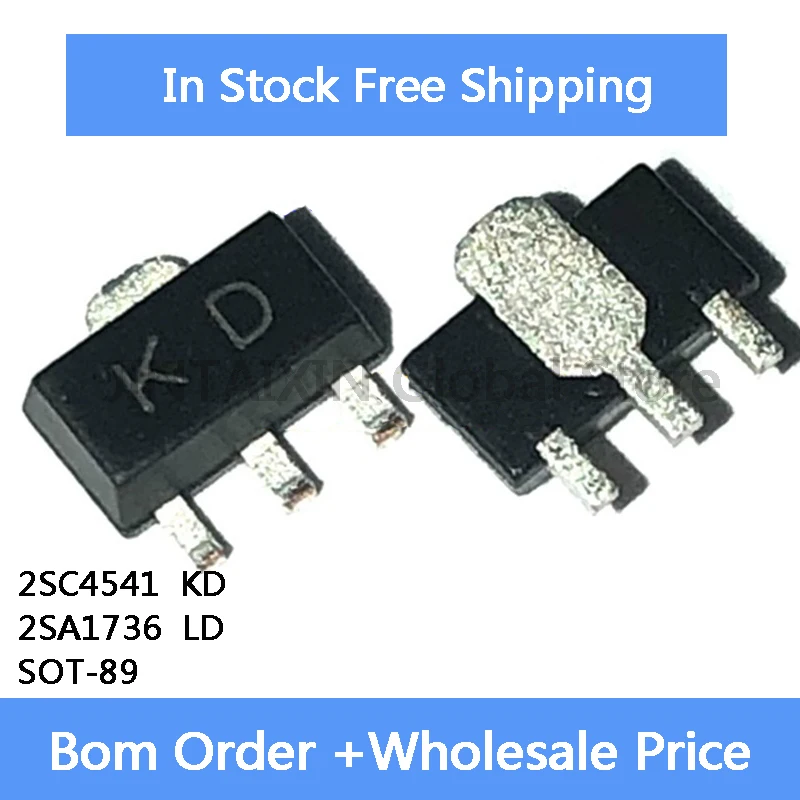 20Pcs 2SC4541 KD 2SA1736 LD SMT SOT-89 Paired Transistor IC Chip In Stock Wholesale