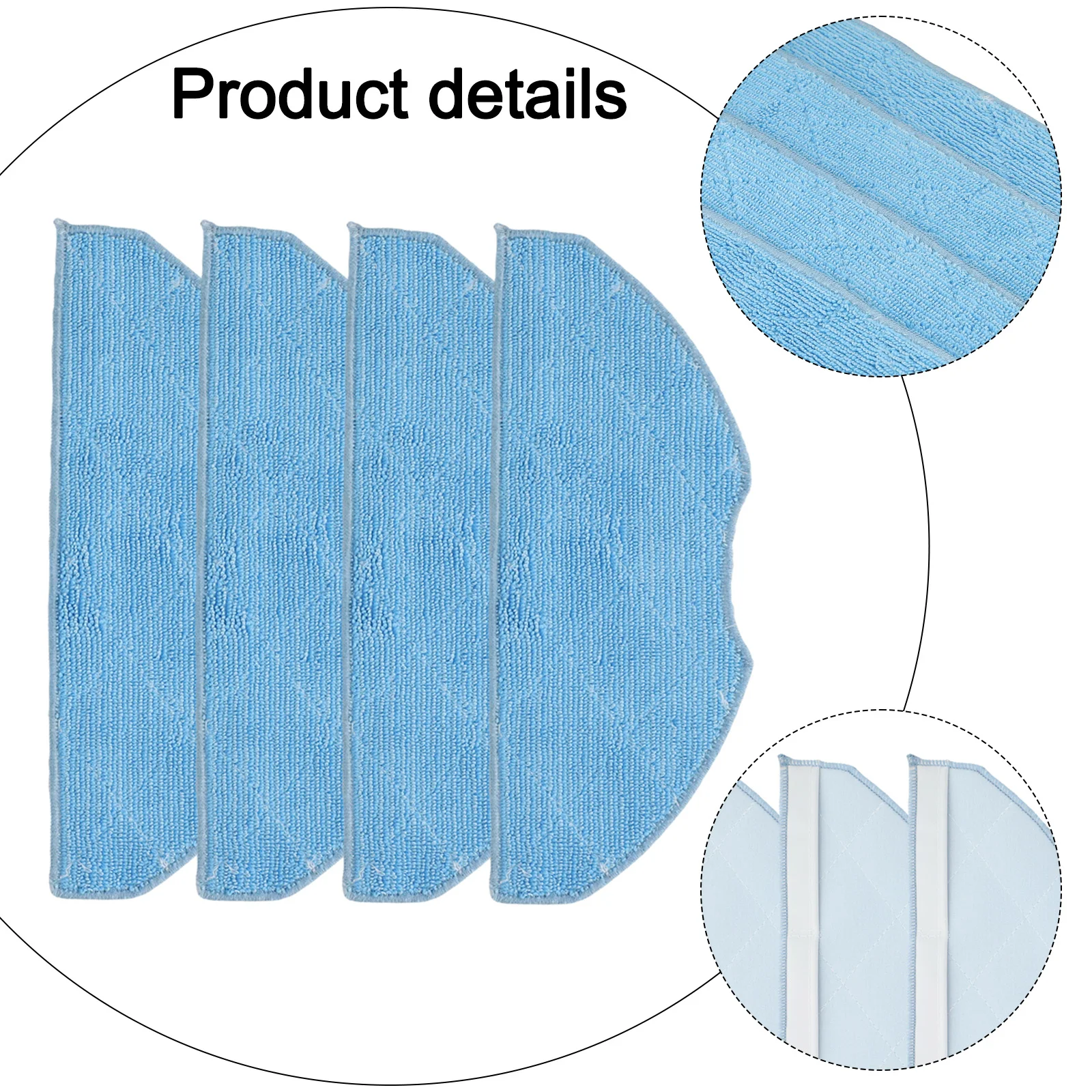 Microfiber Mop Cloths Compatible with For Tapo RVA300 Robot Vacuums Choose Between 4 or 10 Replacement Options