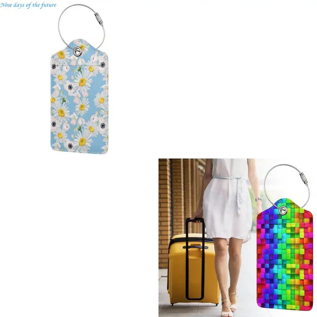 

Держатель этикетки для круизного багажа со стальными кольцами для сумки-чемодана, держатель багажной этикетки для корабля, E65A