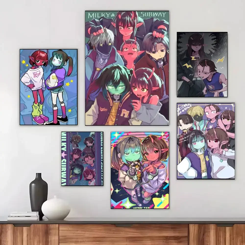 Anime Milky Subway: The Galactic Limited Express Poster Waterproof Sticky WallArt For Bedroom Living Room Hallway Bar Home Decor