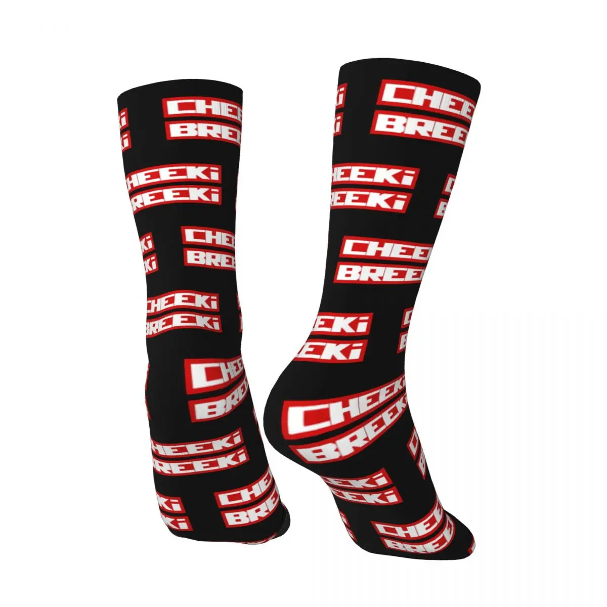 Red Men's Socks Vintage Harajuku Escape from Tarkov Street Style Novelty Casual Crew Sock