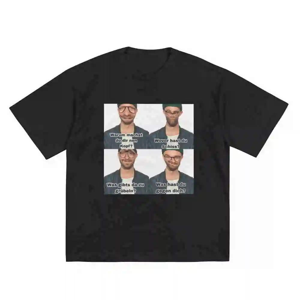 Mark Forster Anime 4 Panel Meme German Short Sleeve Tee 100% Cotton T-Shirt