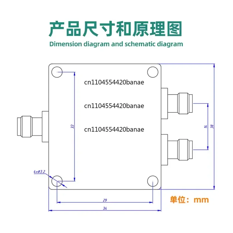 for SMA 1-2GHz L-Band Microstrip Power Divider 2-Way Splitter Low Loss High Isolation RF Component for Signal Distribution