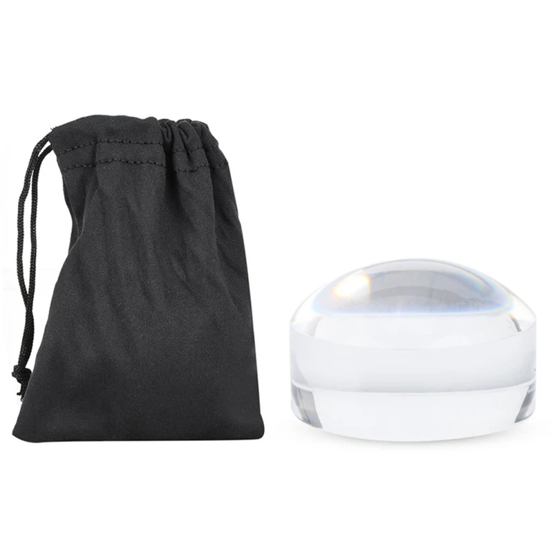 4X Dome/Paperweight Magnifier with Storage Bag, 95mm Table Magnifying Dome Magnifying Glass Acrylic Optical Magnifier