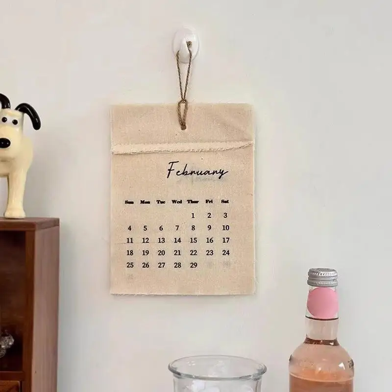 Monthly Calendar 2025 Full Year Canvas Family Planner Unique Desktop Decor Decorative Ornaments Organizing & Planning Products