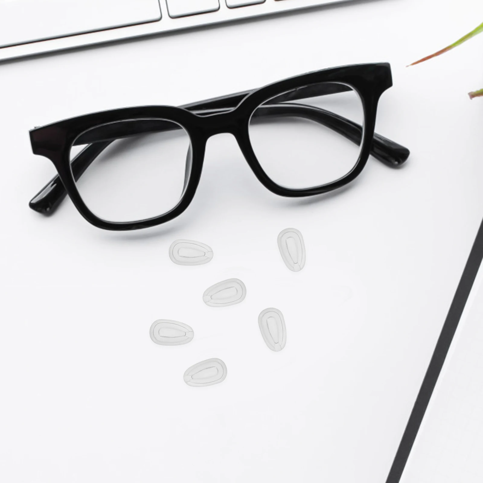 

10Pairs Transparent Silicone Eyeglass Nose Pads Easy Installation Nonslip for Eyewear Glasses Sunglasses Eyewear Nose Pads